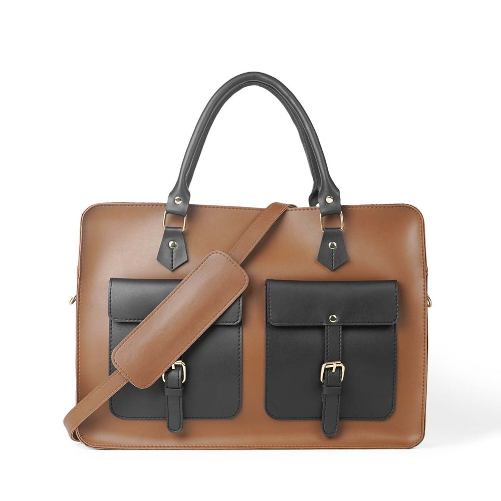 The Farerro Buckle Laptop Crossbody Bag - The Farerro