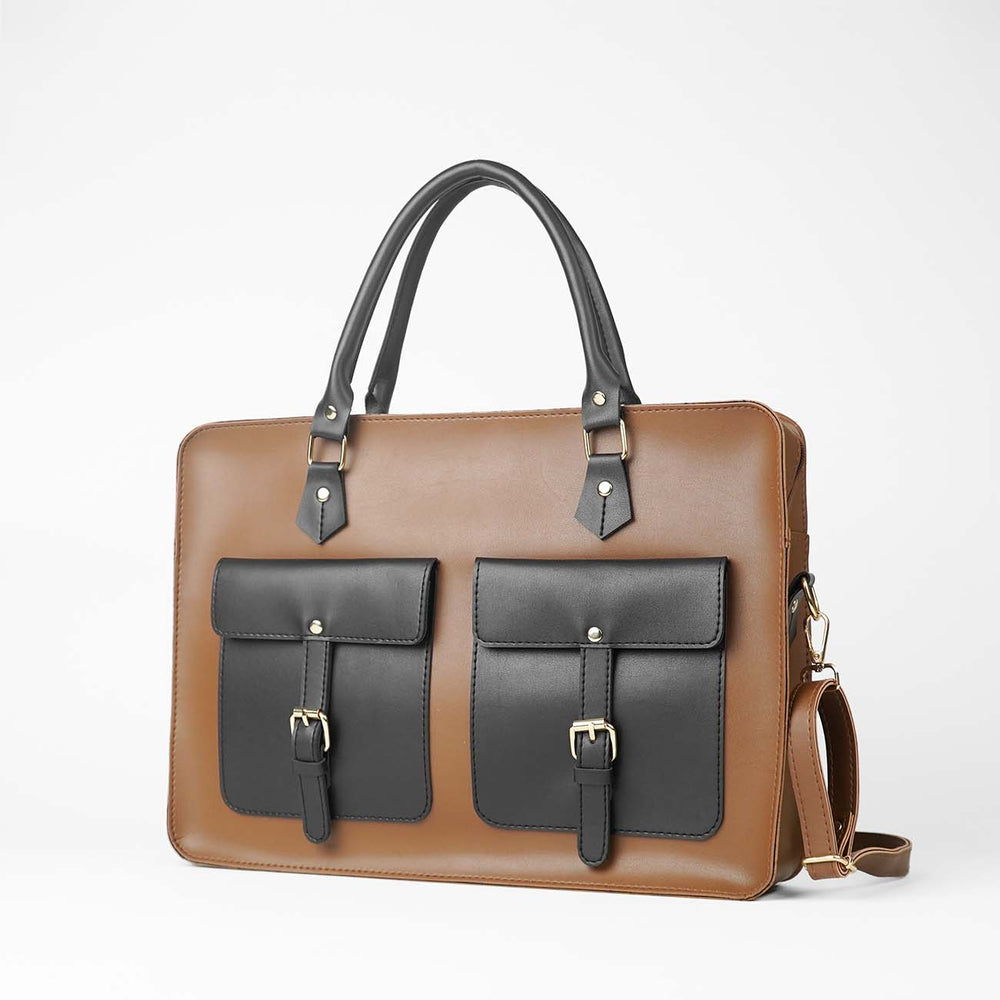 The Farerro Buckle Laptop Crossbody Bag - The Farerro